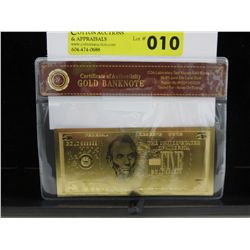 .999 Gold American bank note