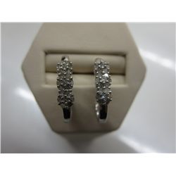 New Diamond cluster earrings. Sterling silver