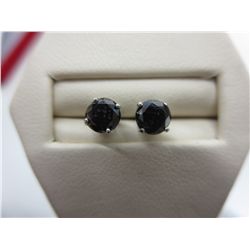 New 1.02 genuine Black Diamond stud earrings