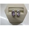 Image 1 : Ladies Diamond & Amethyst stud earrings
