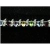 Image 1 : Diamond & multi gemstone tennis bracelet