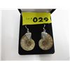 Image 2 : Custom made Ammonite sterling silver earrings