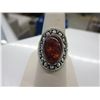 Image 1 : Sterling silver Baltic Amber cabochon ring