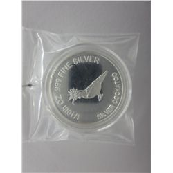 Cockatoo .999 silver bullion art round