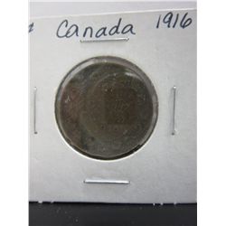 Large Canadian 1916 & 1917 King George pennies