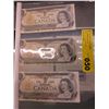 Image 1 : 3 x old $1 Canadian bills
