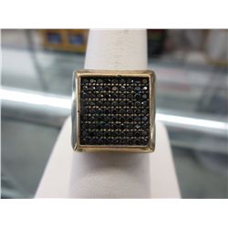 Man's 12 gram black topaz ring