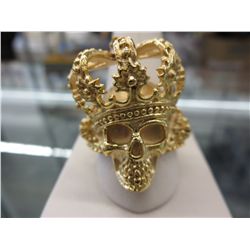 Man's skull & crown ring - new.