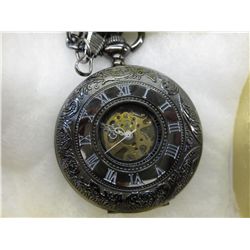 Mechanical skeleton pocket watch