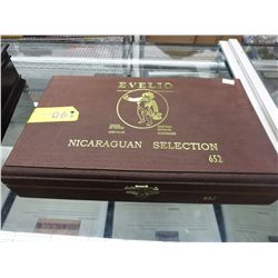 Solid cedar Evelio Nicaraguan cigar box