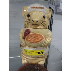 Vintage glazed ceramic cookie jar- Mouse