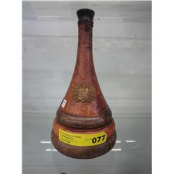 Brown leather decanter - Made in Italy
