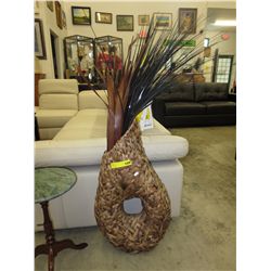 Woven grass decorative floor vase