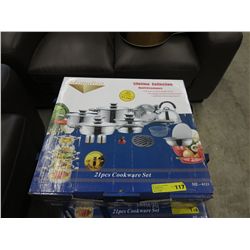 NEW - 21 pc cookware set - Monalisa