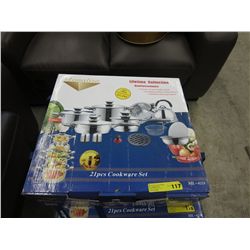 NEW -21 pc cookware set - Monalisa