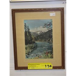 Vintage hand tinted photograph