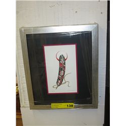 Framed Richard Shorty print "Feather"