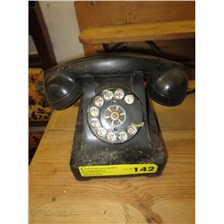 Vintage black dial phone