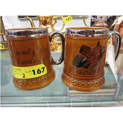 2 Lord Nelson pottery tankards