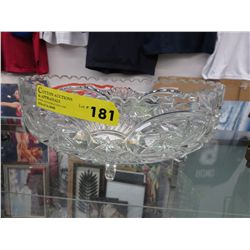 Footed pinwheel lead crystal bowl
