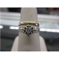 14KT yellow gold 2 pc Engagement ring set