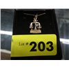 Image 2 : Solid 10KT gold chain & Libra pendant/necklace set