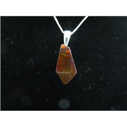 Canadian Ammolite sterling silver necklace