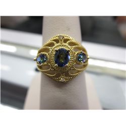 Mystic Topaz & diamond cocktail ring