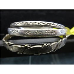 3 x Sterling silver vintage bracelets