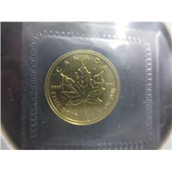 2011 .999 gold bullion CDN Maple Leaf 1/20 oz. coin