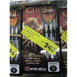 4 Pkgs of Ghoul sliver tip darts 18 gram