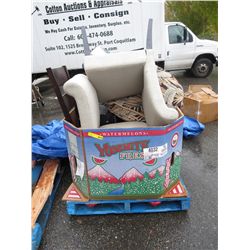 Skid of misc. household furniture