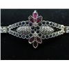 Image 1 : Vintage silver plate & crystal bracelet