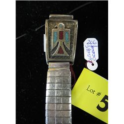 Robert Drewa - Inlaid Turquoise Zuni watch band