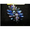 Image 1 : Unsigned blue rhinestone brooch.