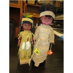 Pair of vintage Indian dolls