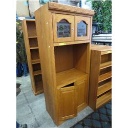 Oak butler pantry cabinet