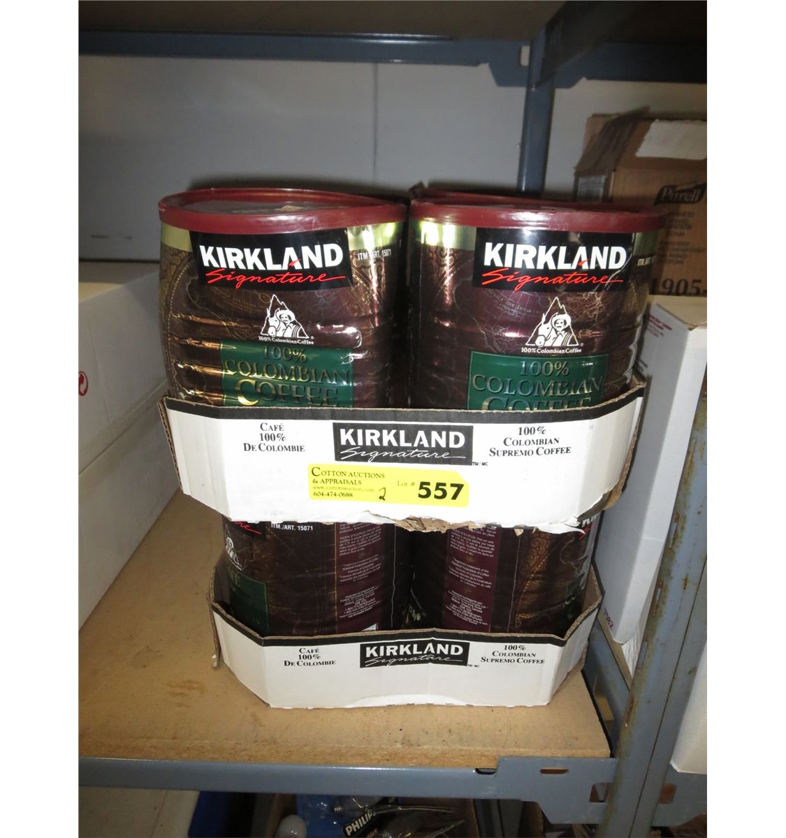 12 x 3lb cans of Kirkland coffee