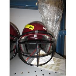 Maroon children's batting helmet
