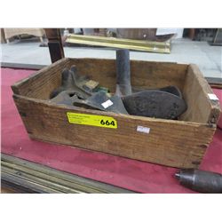 Vintage cast metal shoe making tools