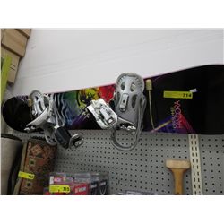 Snow board with bindings