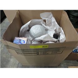 Box of unsorted household & decorative items
