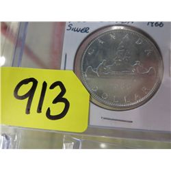 1966 CDN silver dollar