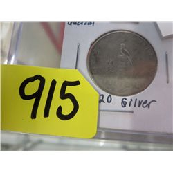 1925 Guatemalan silver 2.5 guilders