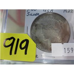 1922 USA Peace/Liberty dollar