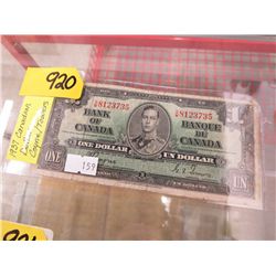 1937 CDN Dollar bill Coyne/Towers