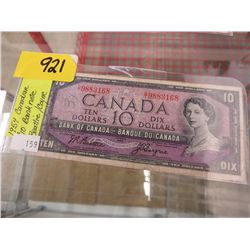1954 CDN ten dollar bank note Beattie/Coyne