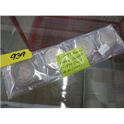 3x 1977 Indian trade dollars
