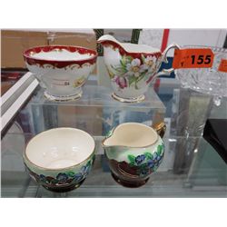 2 Vintage cream & sugar pots