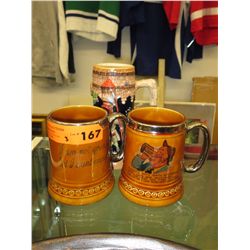 3 Tankards - West German, 2 English Lord Nelson